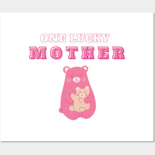 Funny One Lucky Mother design Posters and Art